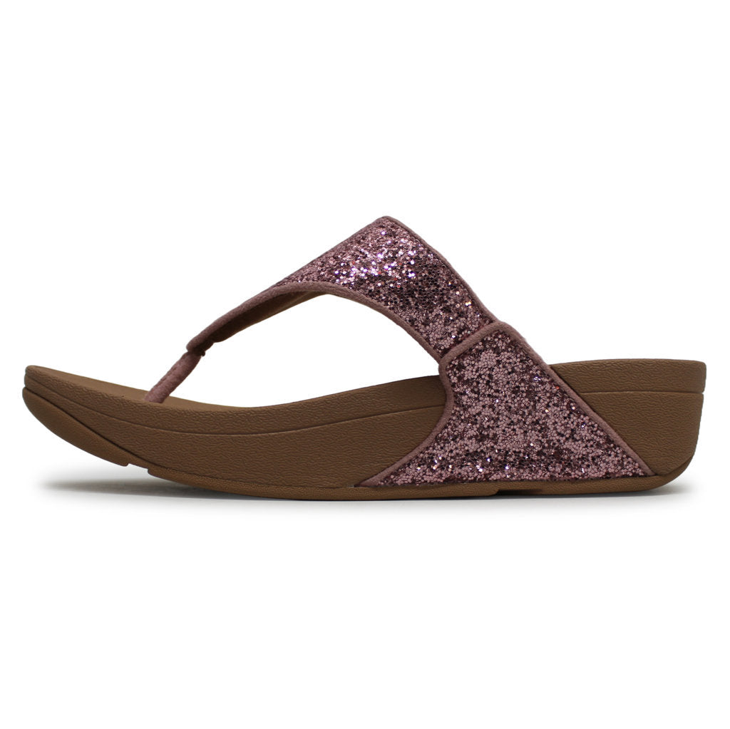 FitFlop Lulu Glitter Toe Synthetic Womens Sandals#color_Metallic Soft Blush