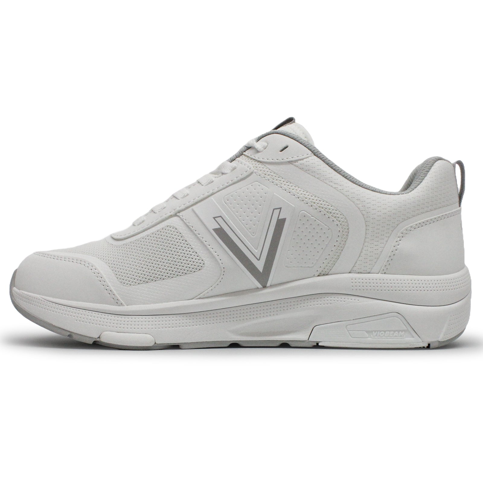 Vionic WStrider Leather Textile Womens Trainers#color_white