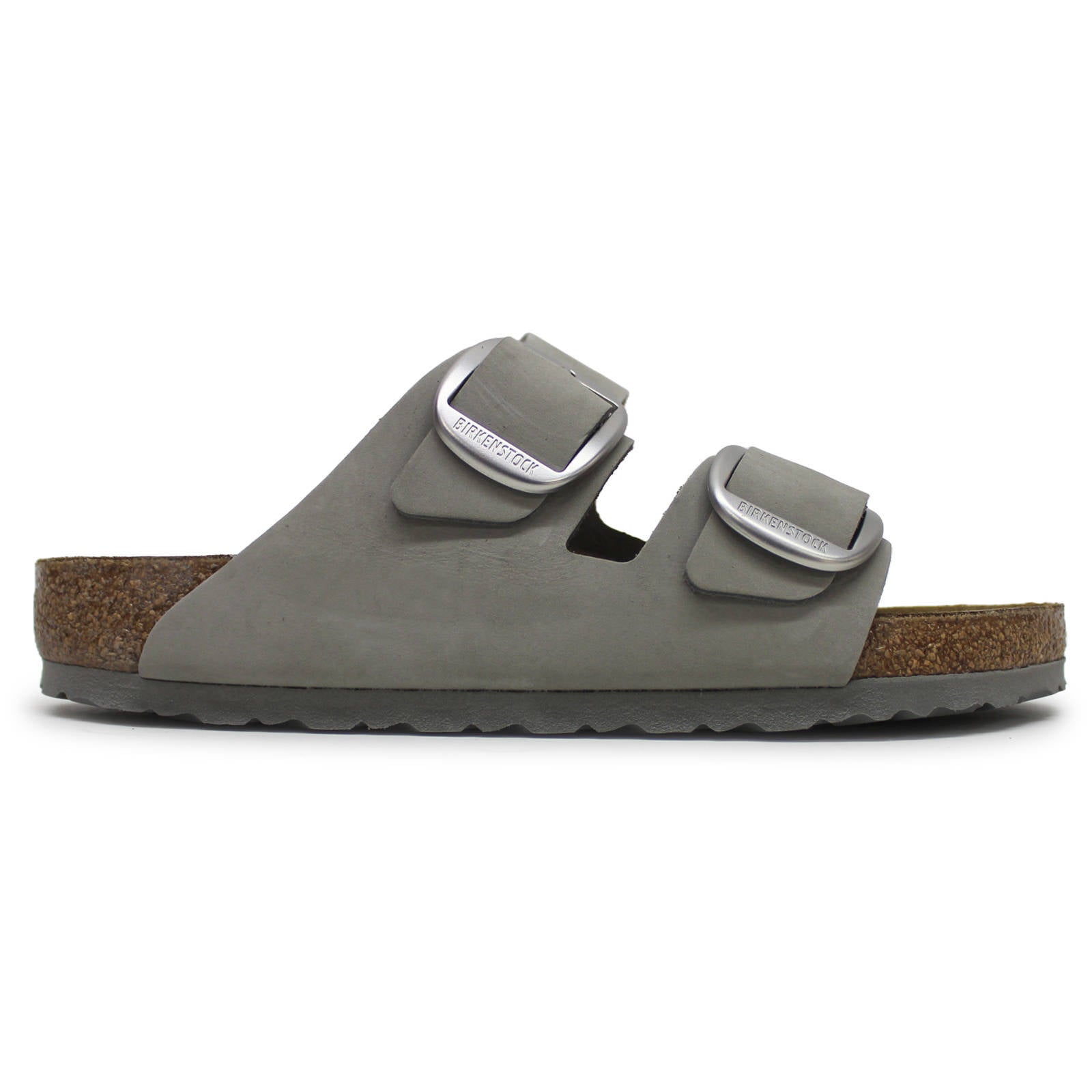 Birkenstock Arizona Big Buckle Nubuck Leather Unisex Sandals#color_Dove Gray