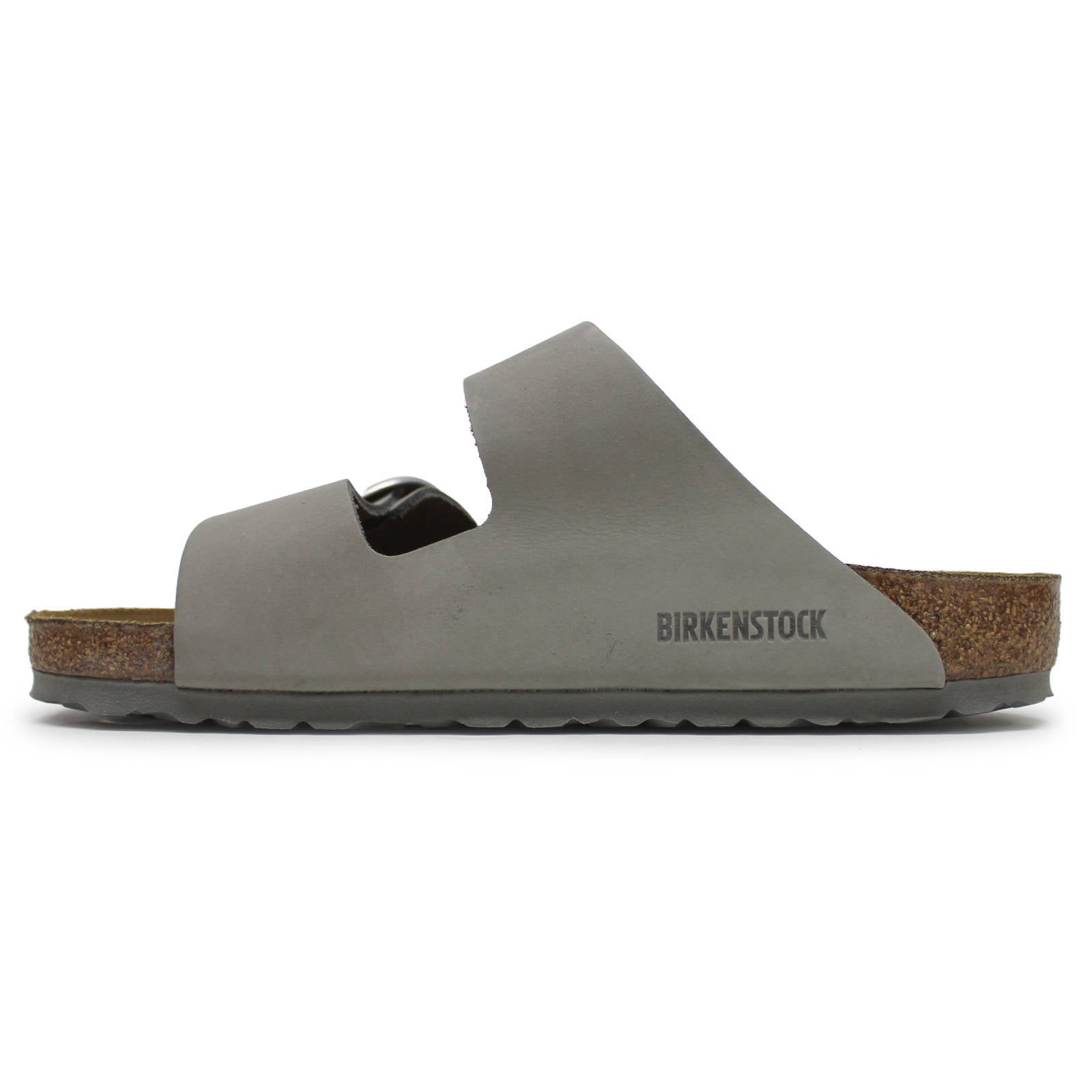 Birkenstock Arizona Big Buckle Nubuck Leather Unisex Sandals#color_Dove Gray