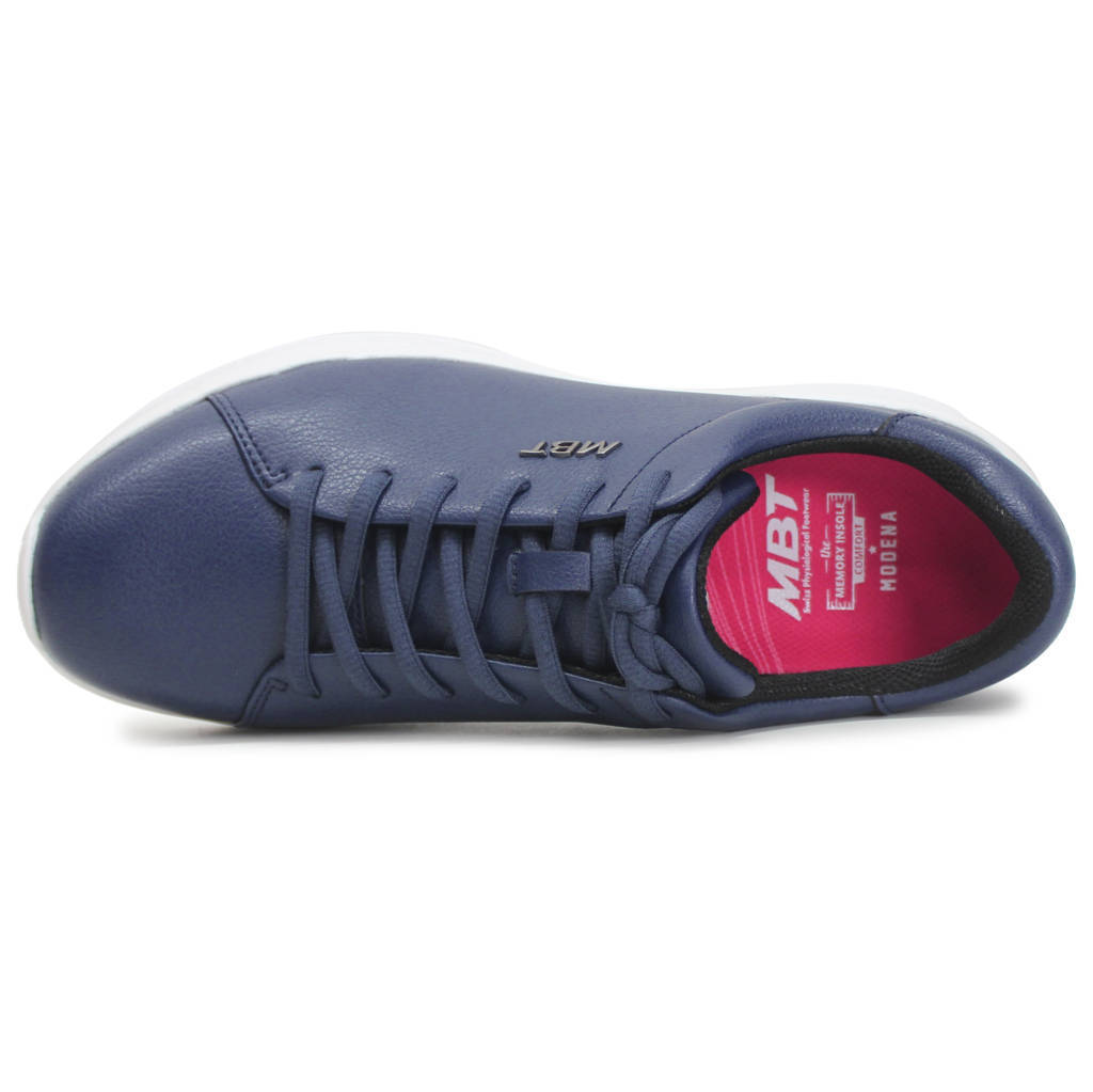 MBT Kuni Synthetic Leather Mens Trainers#color_navy