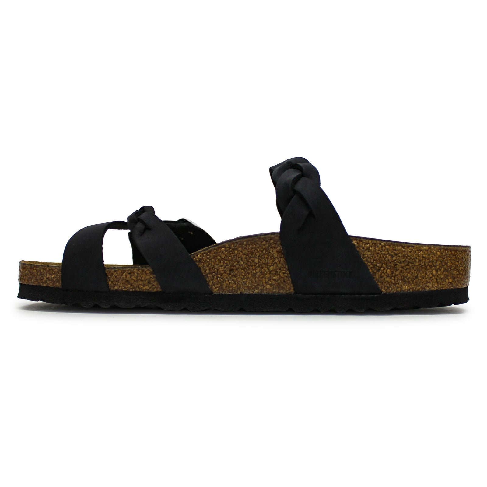 Birkenstock Franca Braided Oiled Leather Unisex Sandals#color_black