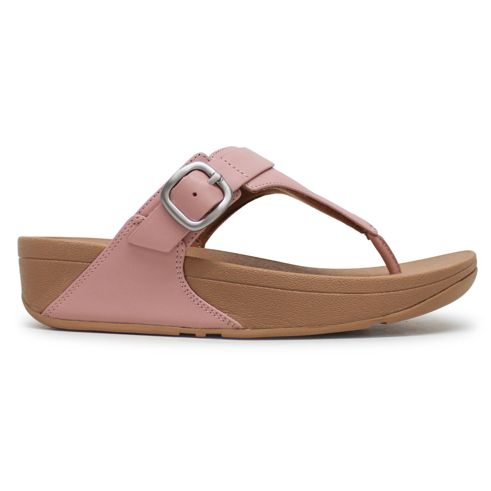 FitFlop Lulu Adjustable Leather Toe Post Leather Womens Sandals#color_Soft Blush