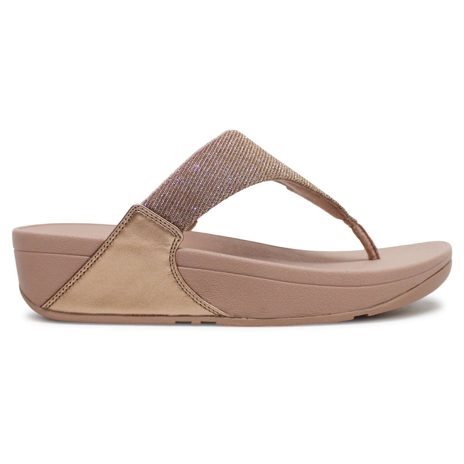 FitFlop Womens Sandals Lulu Shimmerlux Toe Post Casual Toe Post Synthetic - UK 6.5