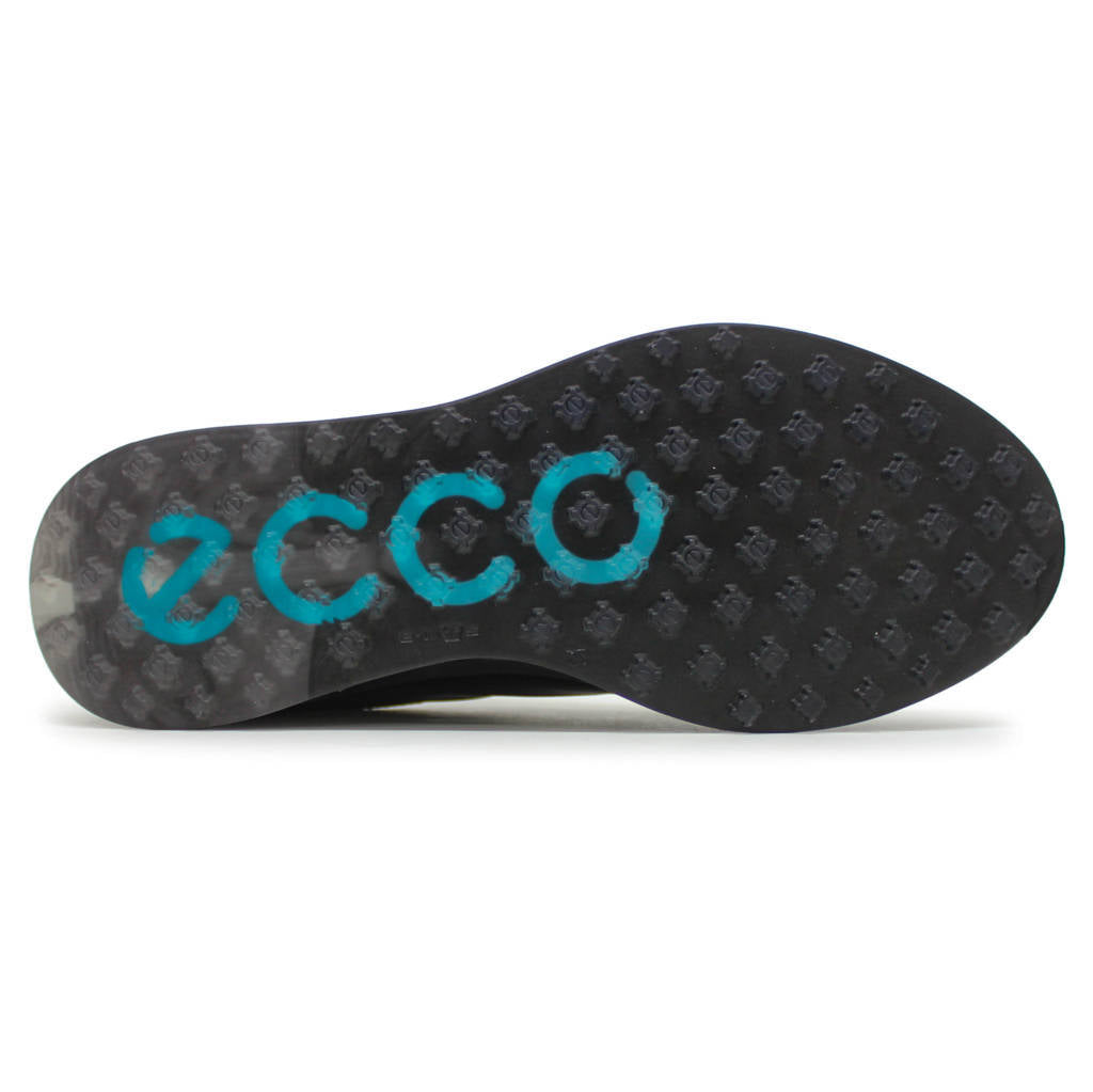 Ecco Golf S Three 102944 Leather Mens Trainers#color_black concrete black