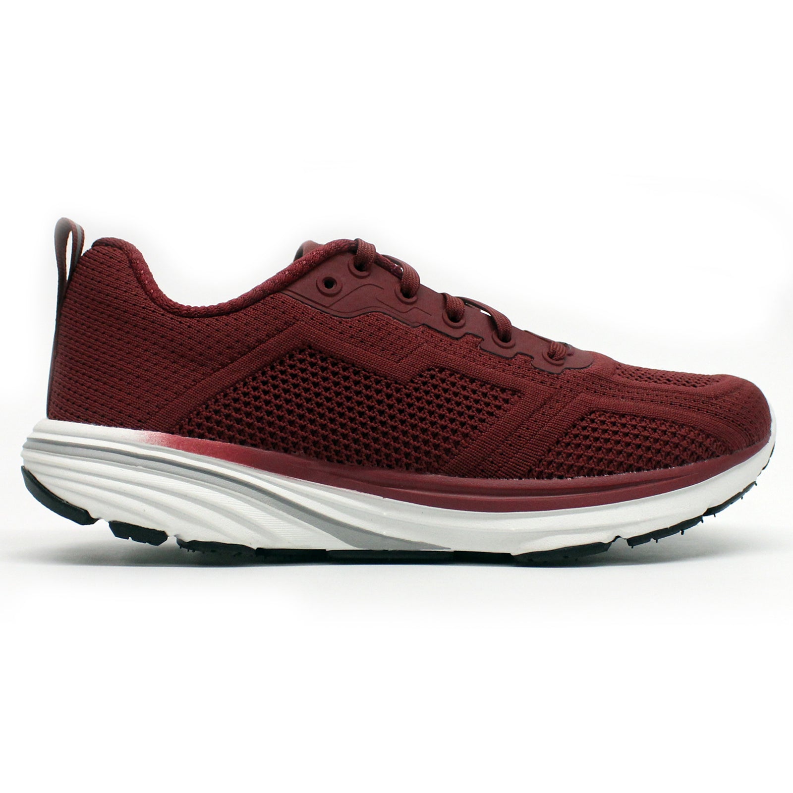 MBT Wave III Textile Synthetic Womens Trainers#color_burgundy