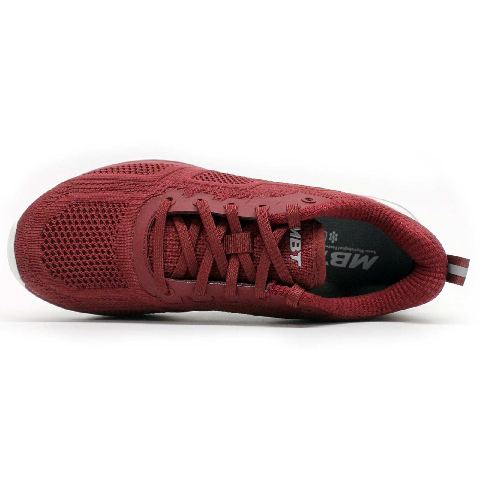 MBT Wave III Textile Synthetic Womens Trainers#color_burgundy