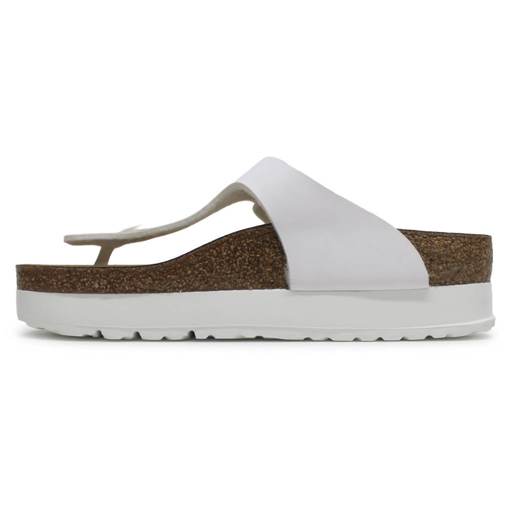 Papillio Gizeh PAP Flex Platform Birko-Flor Unisex Sandals#color_white