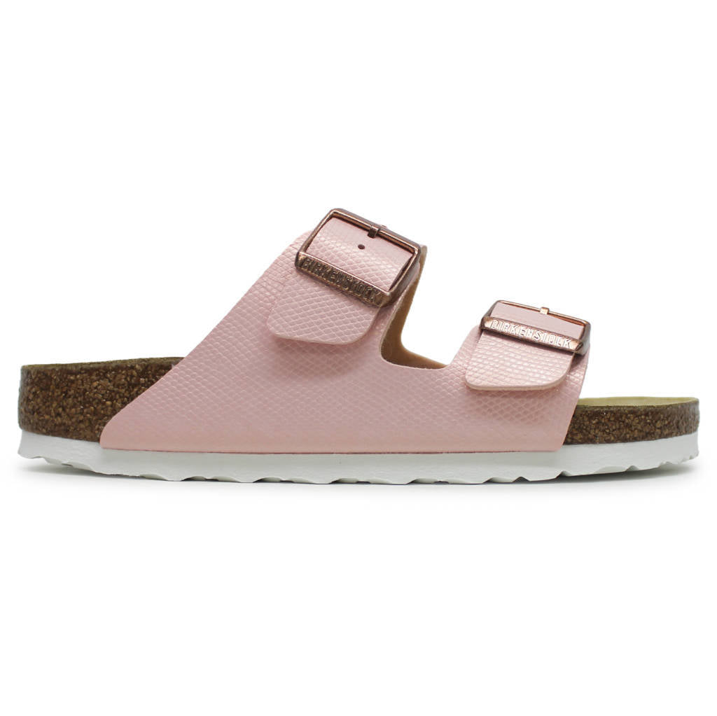 Birkenstock Arizona BS Birko-Flor Embossed Unisex Sandals#color_shiny lizard light rose