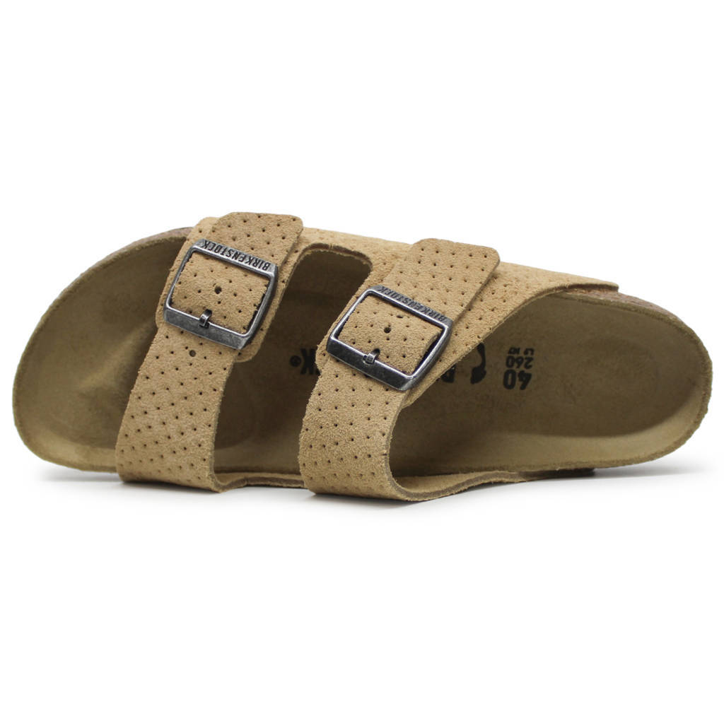 Birkenstock Arizona BS Suede Embossed Unisex Sandals#color_emboss dots new beige