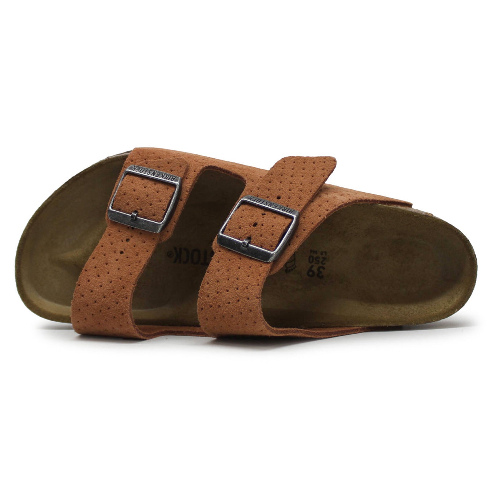 Birkenstock Arizona BS Suede Embossed Unisex Sandals#color_Emboss Dots Burnt Orange