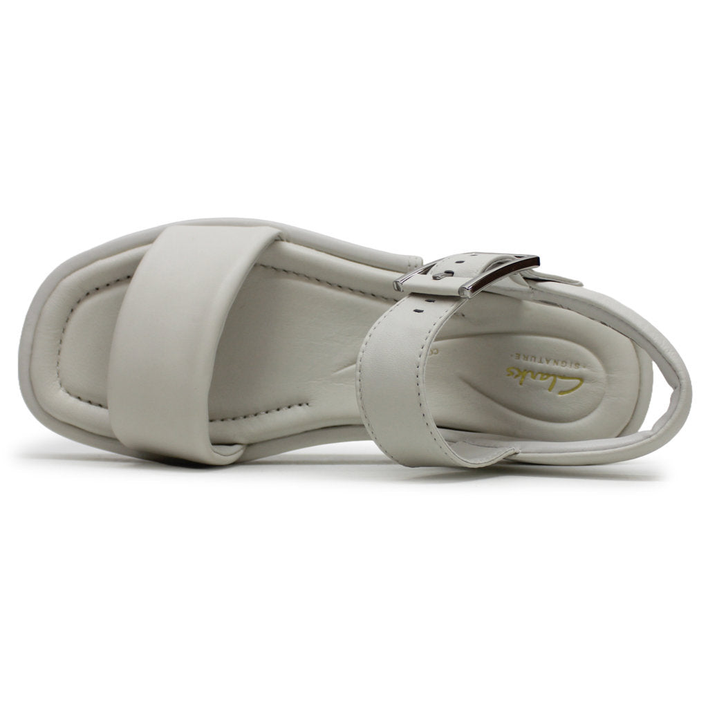 Clarks Alda Strap Leather Women's Sandals#color_off white