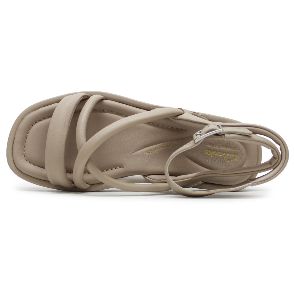 Clarks Alda Cross Leather Women's Sandals#color_sand