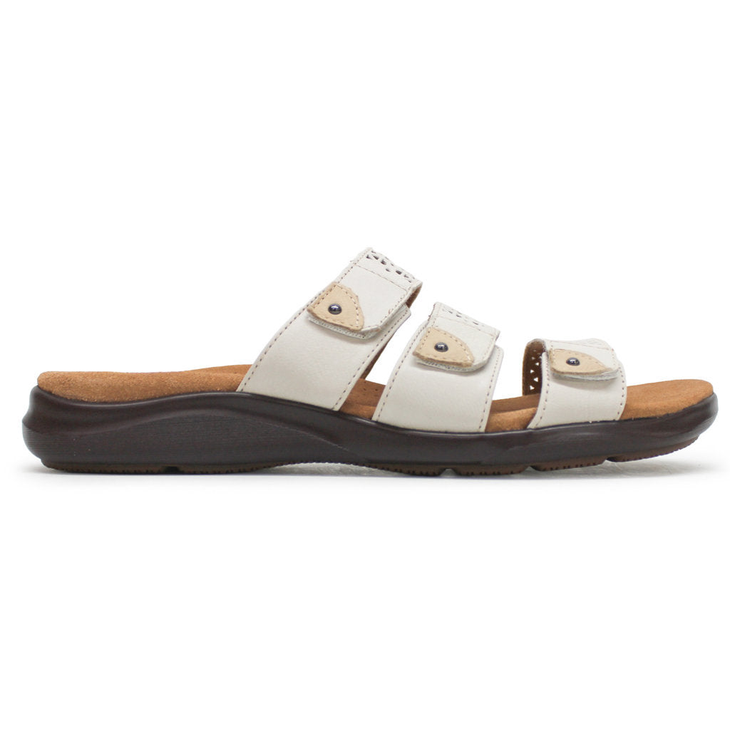 Clarks Kitly Walk Leather Women's Sandals#color_white