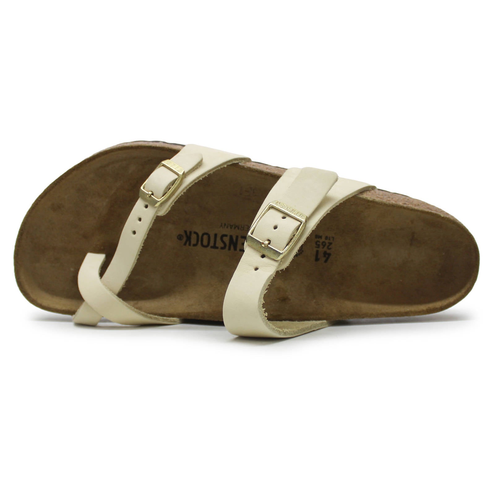 Birkenstock Mayari Nubuck Leather Unisex Sandals#color_ecru