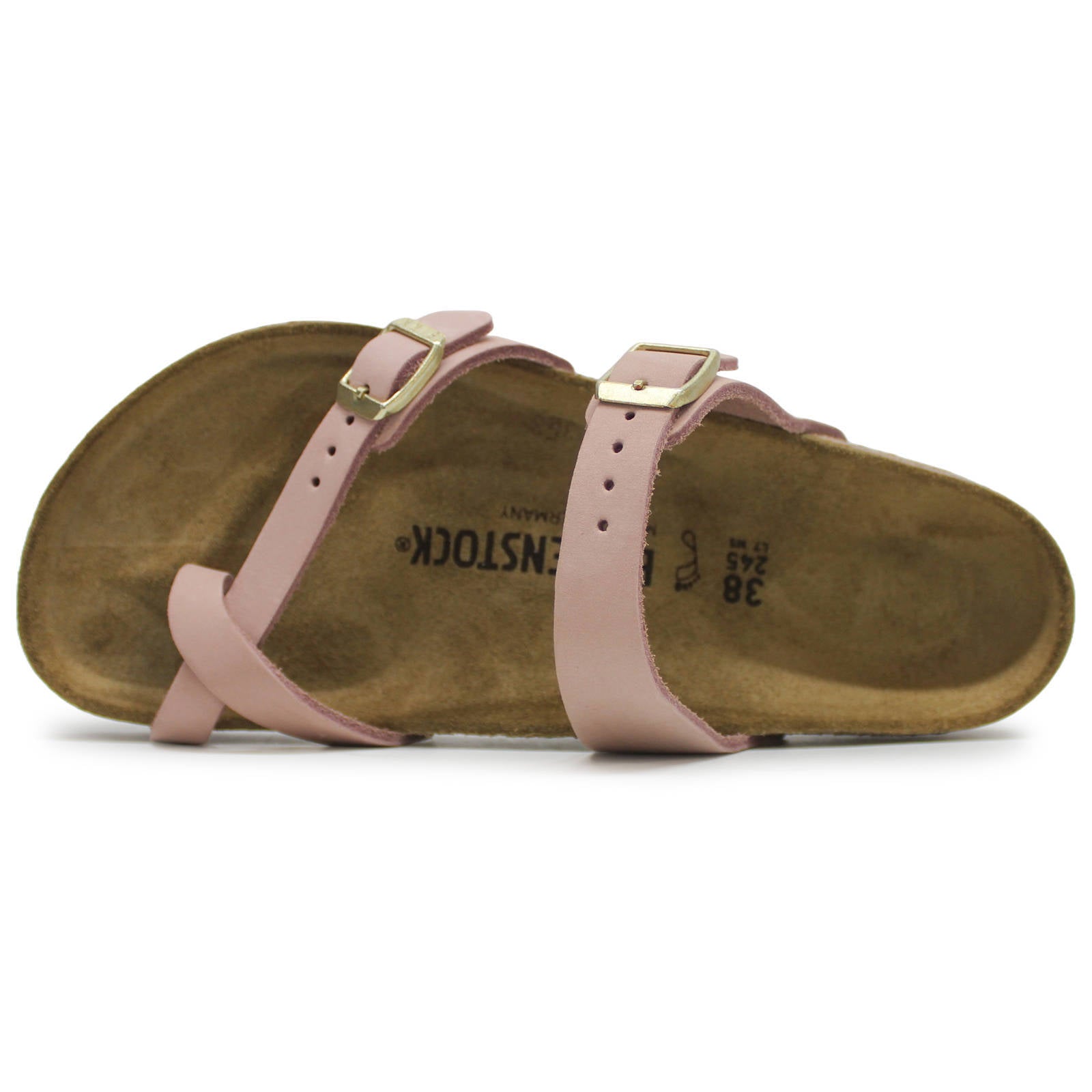 Birkenstock Mayari Nubuck Leather Unisex Sandals#color_soft pink