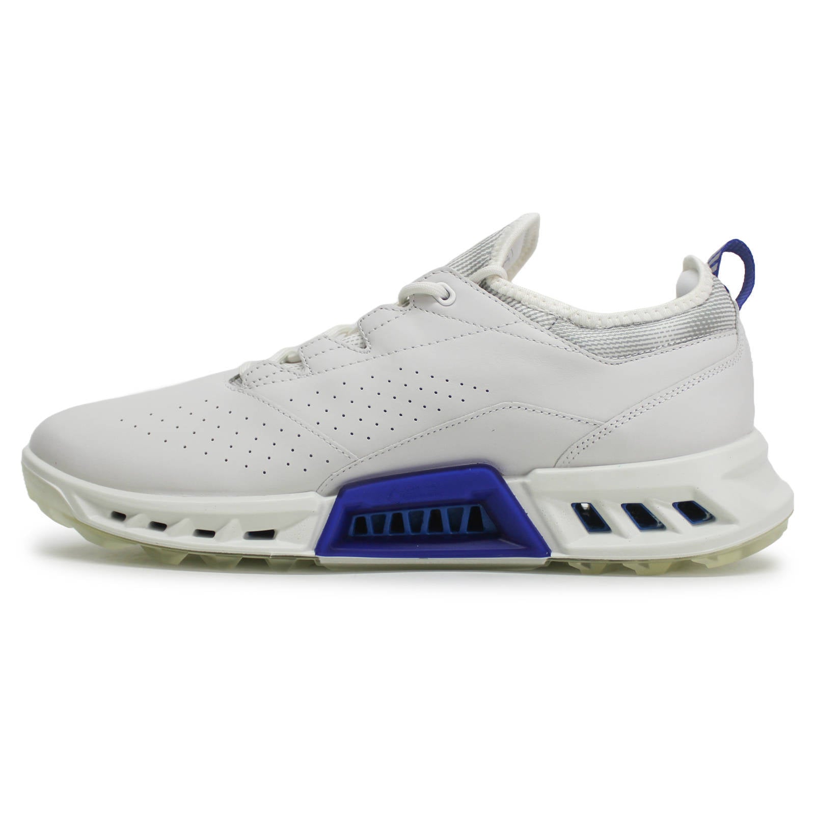 Ecco Golf Biom C4 Leather Textile Mens Trainers#color_white mazarine blue