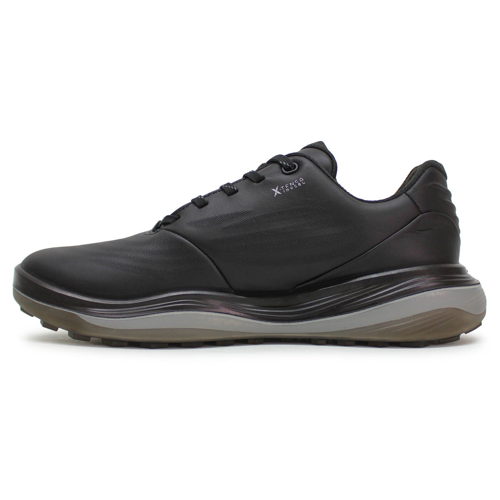 Ecco Golf LT1 Leather Mens Trainers#color_black