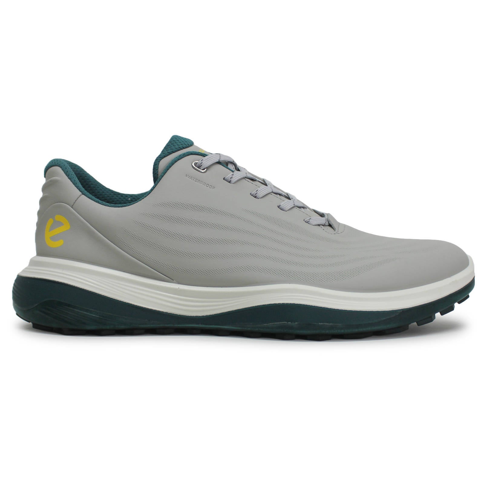 Ecco Golf LT1 Leather Mens Trainers#color_concrete