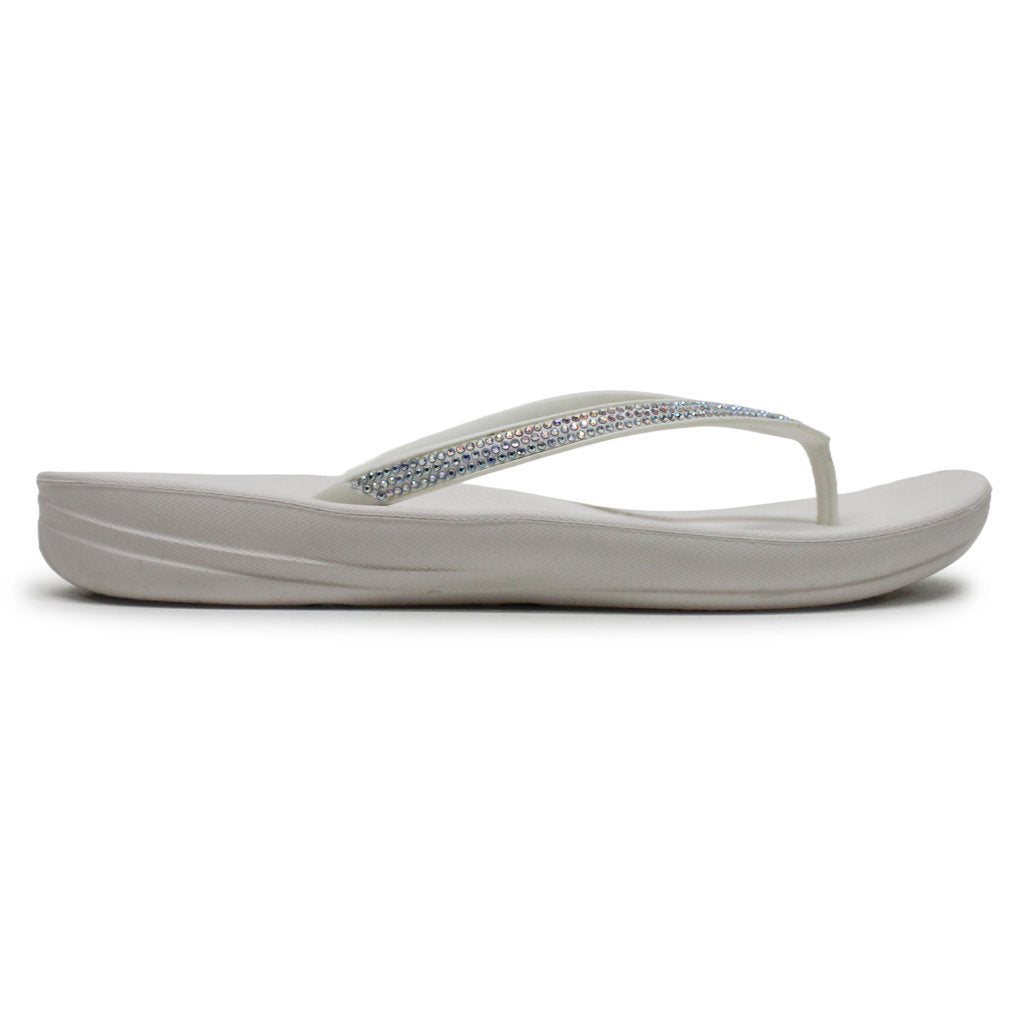 FitFlop Iqushion Sparkle Synthetic Womens Sandals#color_urban white