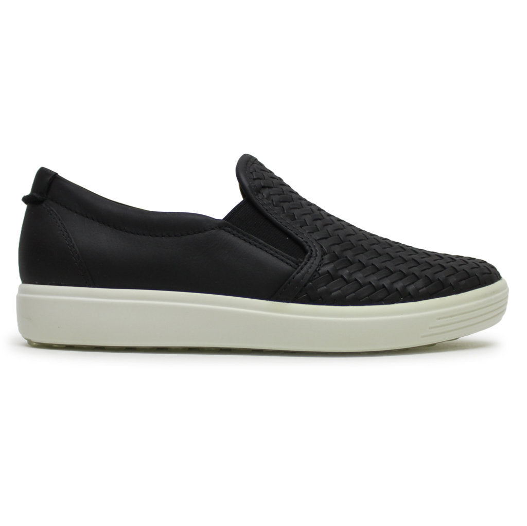 Ecco Soft 7 Full Grain Leather Womens Shoes#color_black