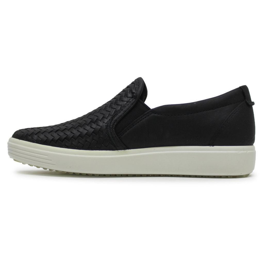 Ecco Soft 7 Full Grain Leather Womens Shoes#color_black