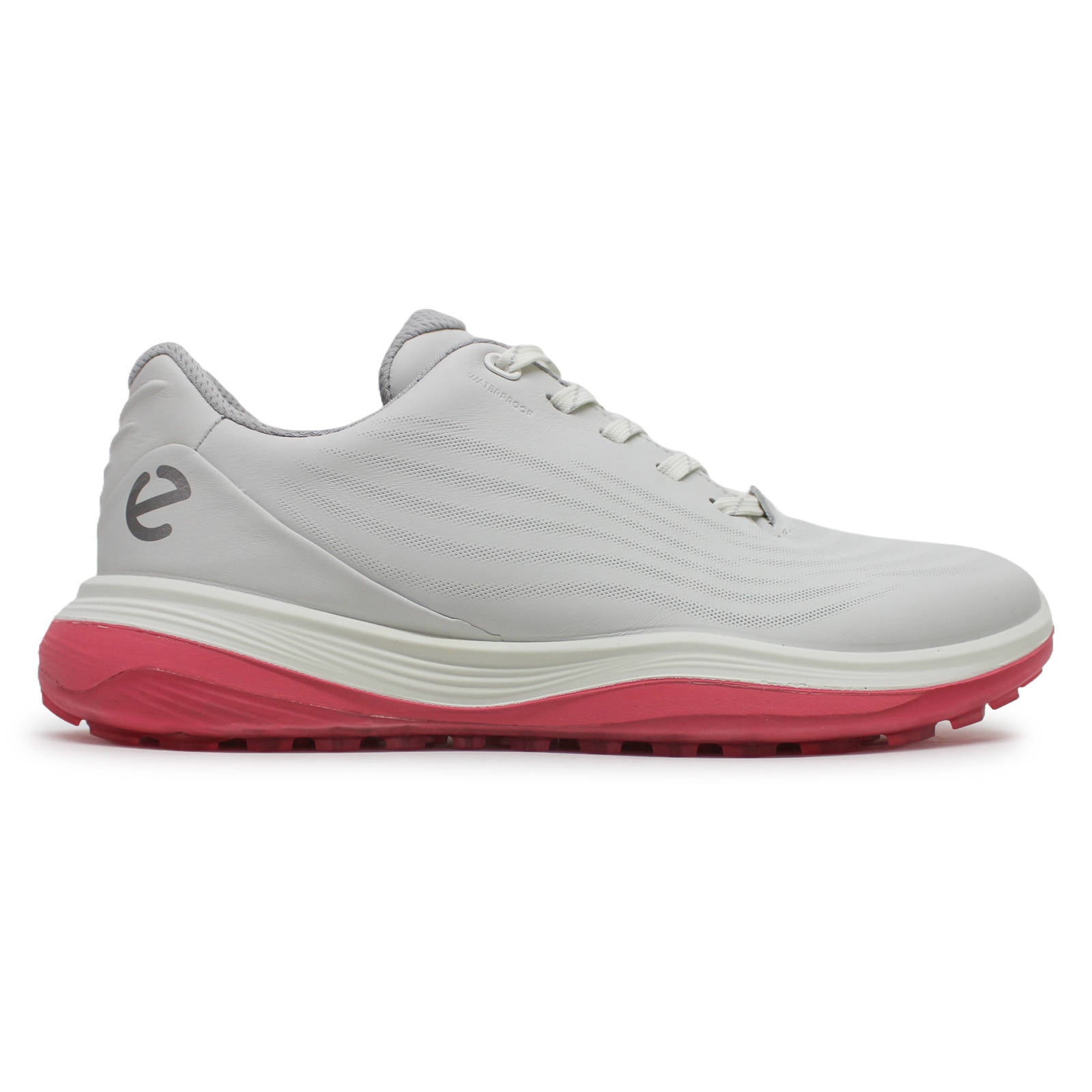 Ecco Golf LT1 Leather Womens Trainers#color_white bubblegum