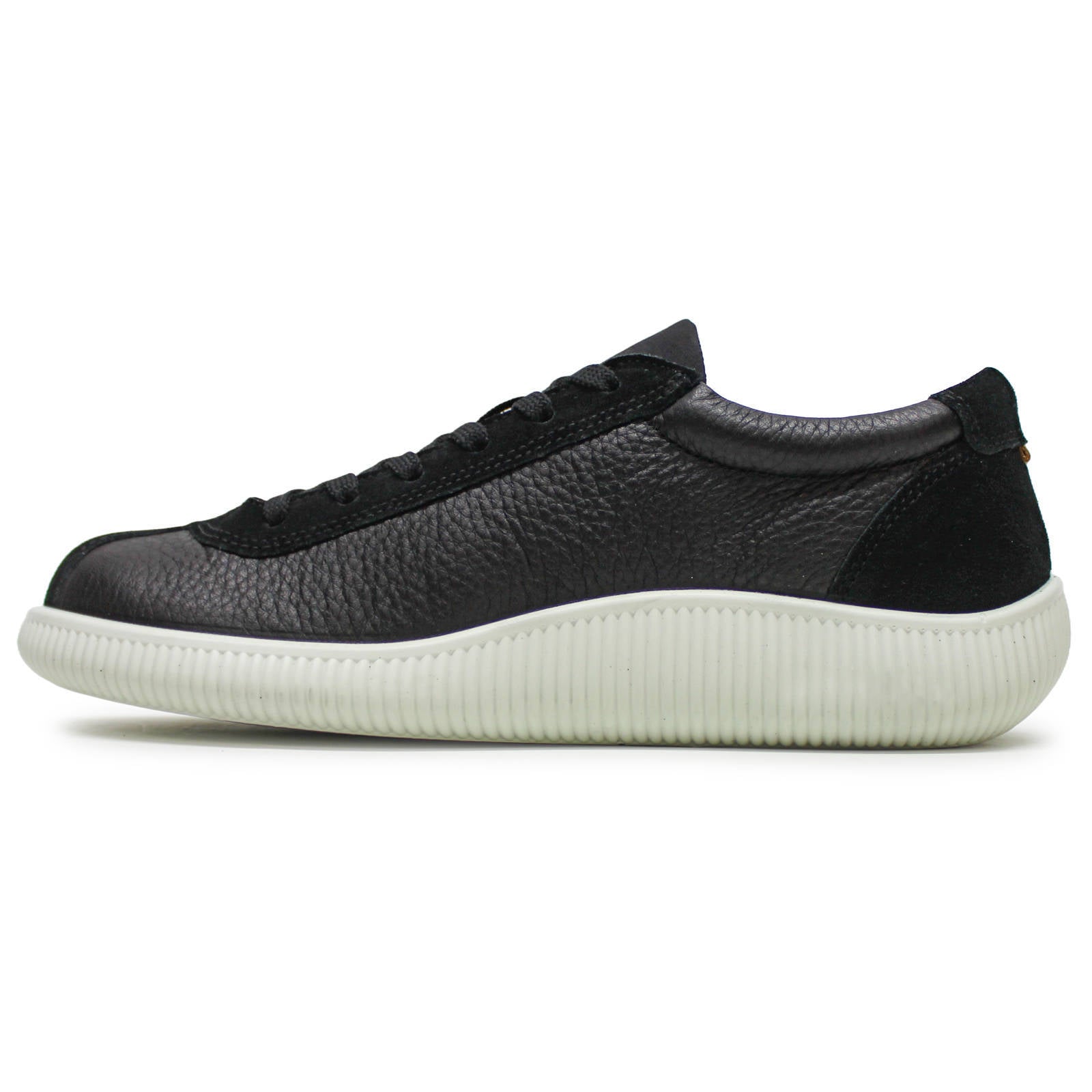 Ecco Soft Zero Leather Mens Shoes#color_Black