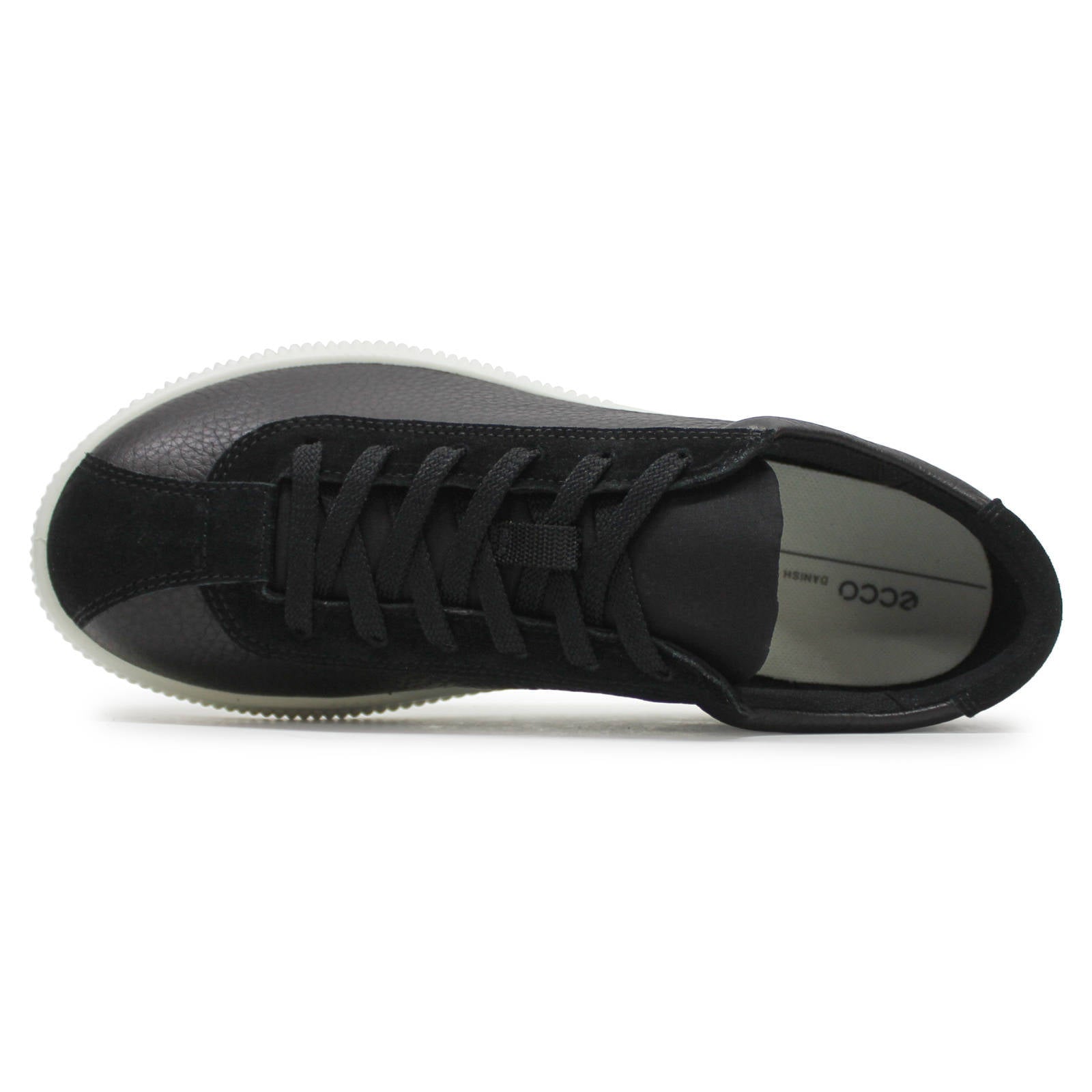 Ecco Soft Zero Leather Mens Shoes#color_Black