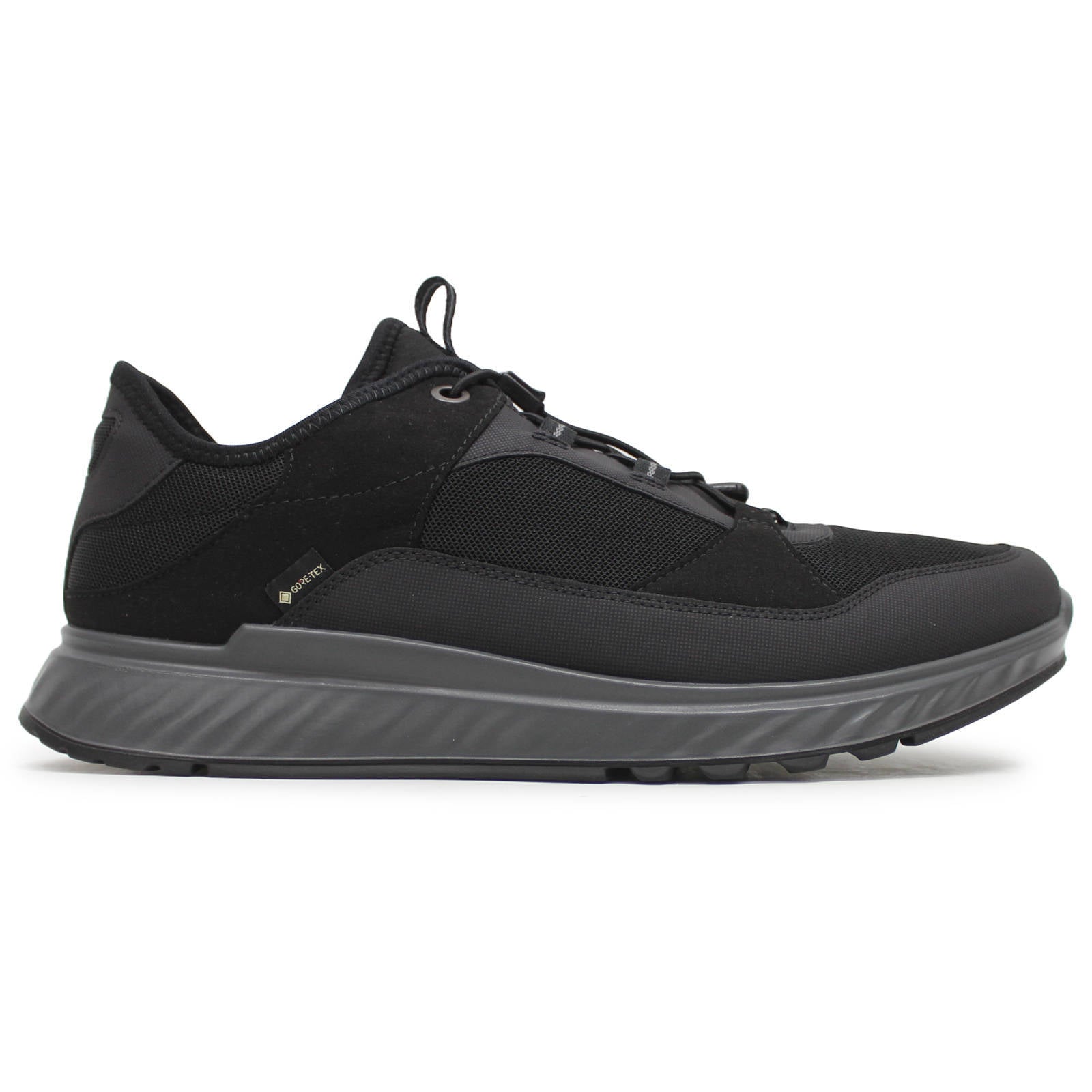 Ecco Exostride Synthetic Textile Mens Trainers#color_black