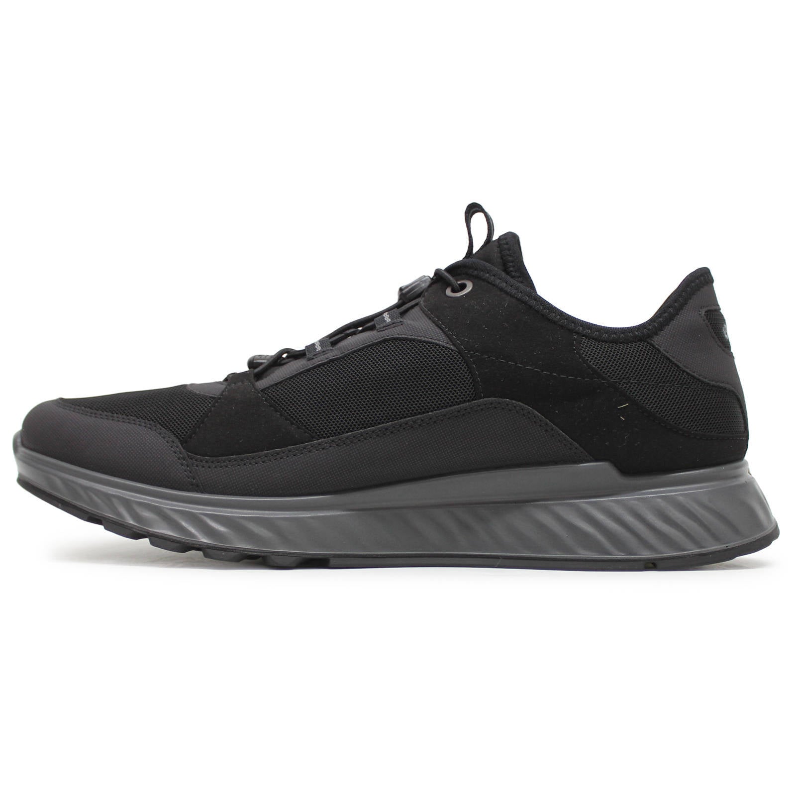 Ecco Exostride Synthetic Textile Mens Trainers#color_black