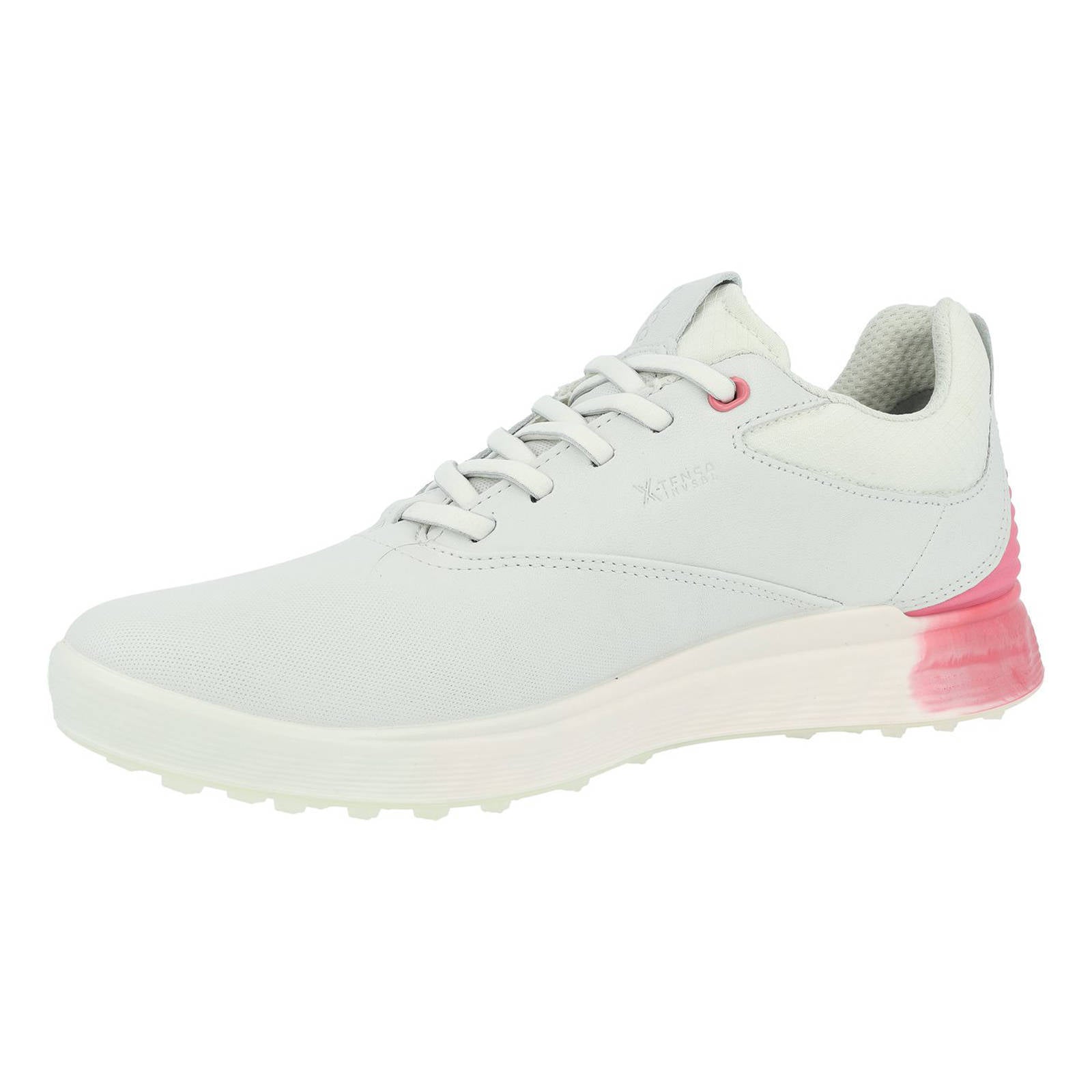 Ecco Golf S Three 102963 Leather Womens Trainers#color_white bubblegum