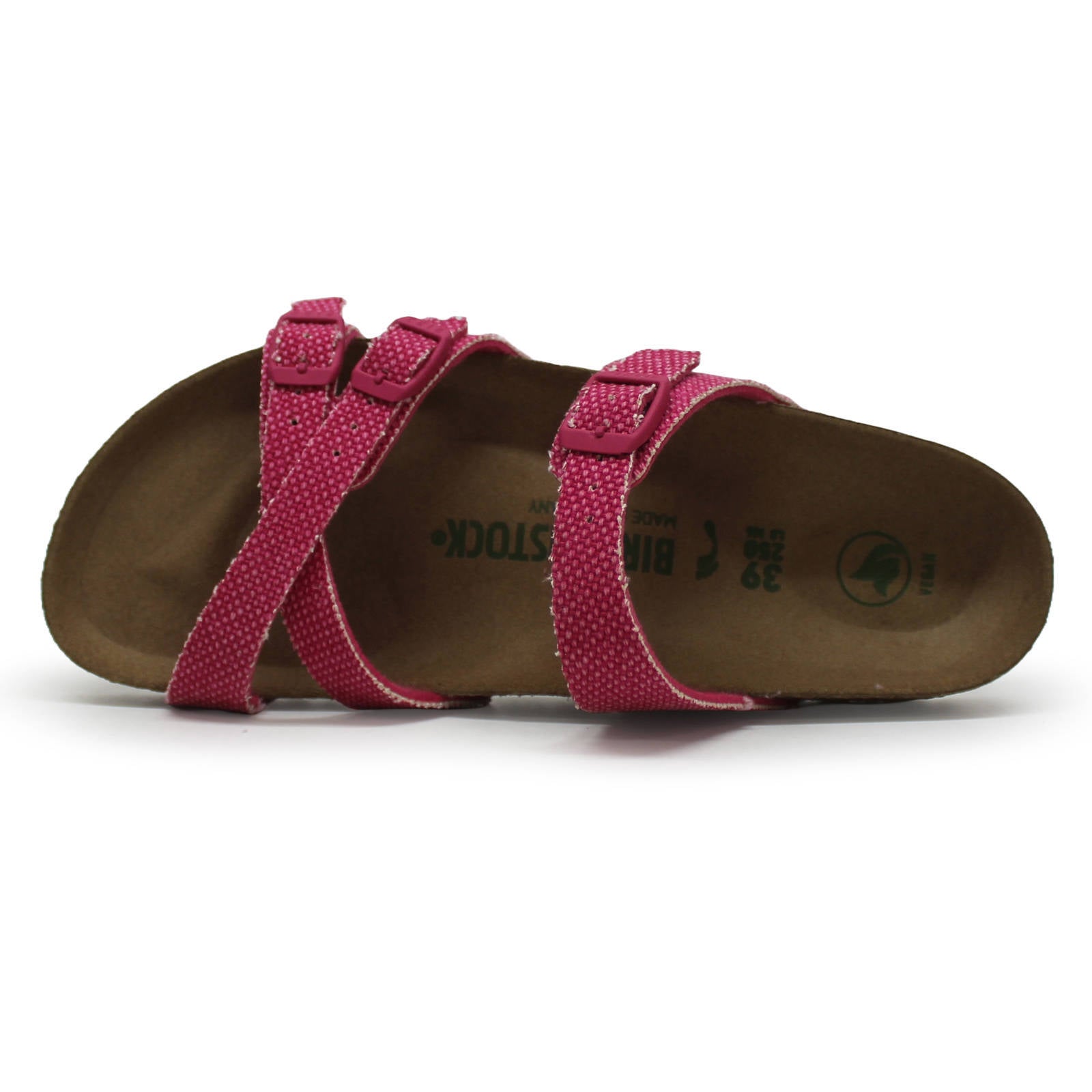 Birkenstock Franca Rivet Logo Textile Unisex Sandals#color_vegan canvas fuchsia tulip