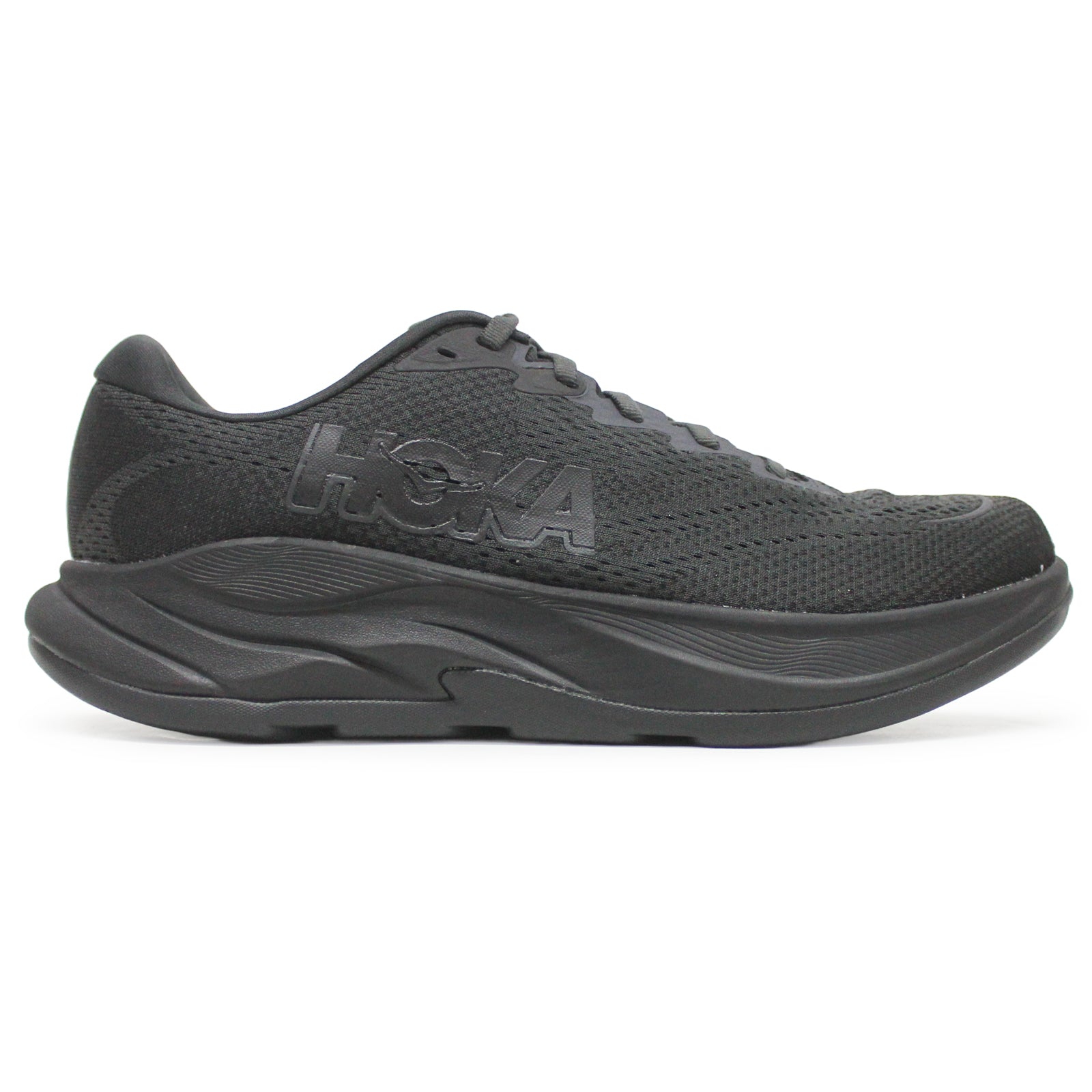 Hoka Rincon 4 Synthetic Textile Mens Trainers#color_black black