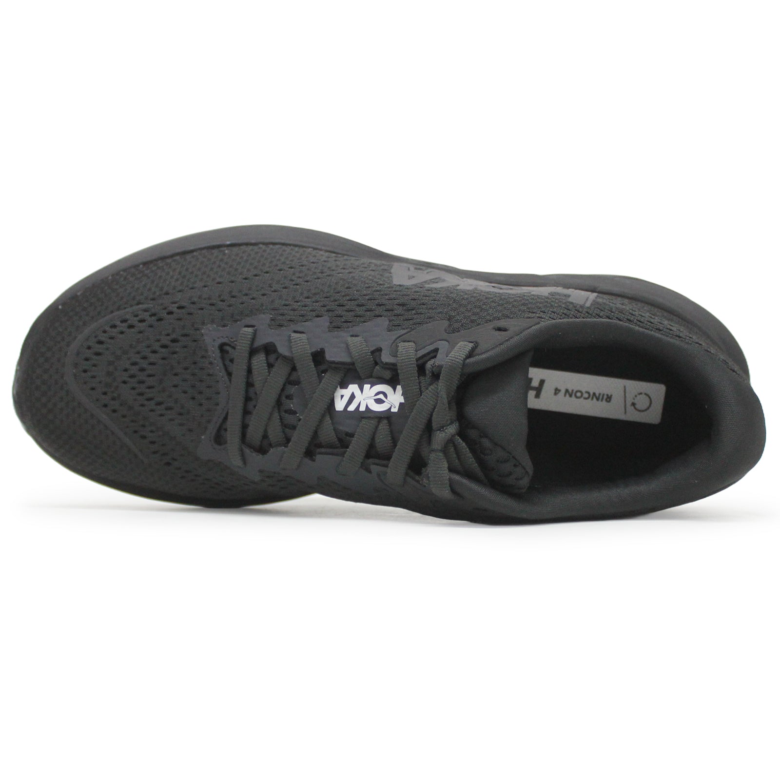 Hoka Rincon 4 Synthetic Textile Mens Trainers#color_black black