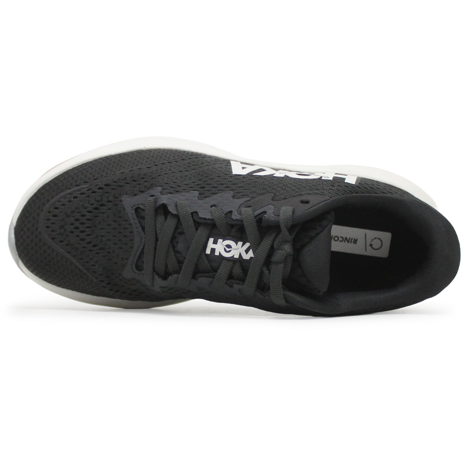 Hoka Rincon 4 Synthetic Textile Womens Trainers#color_black white