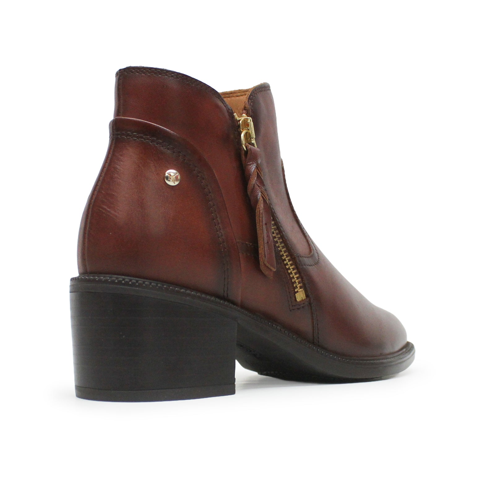 Pikolinos Bacarot Leather Womens Boots#color_cognac