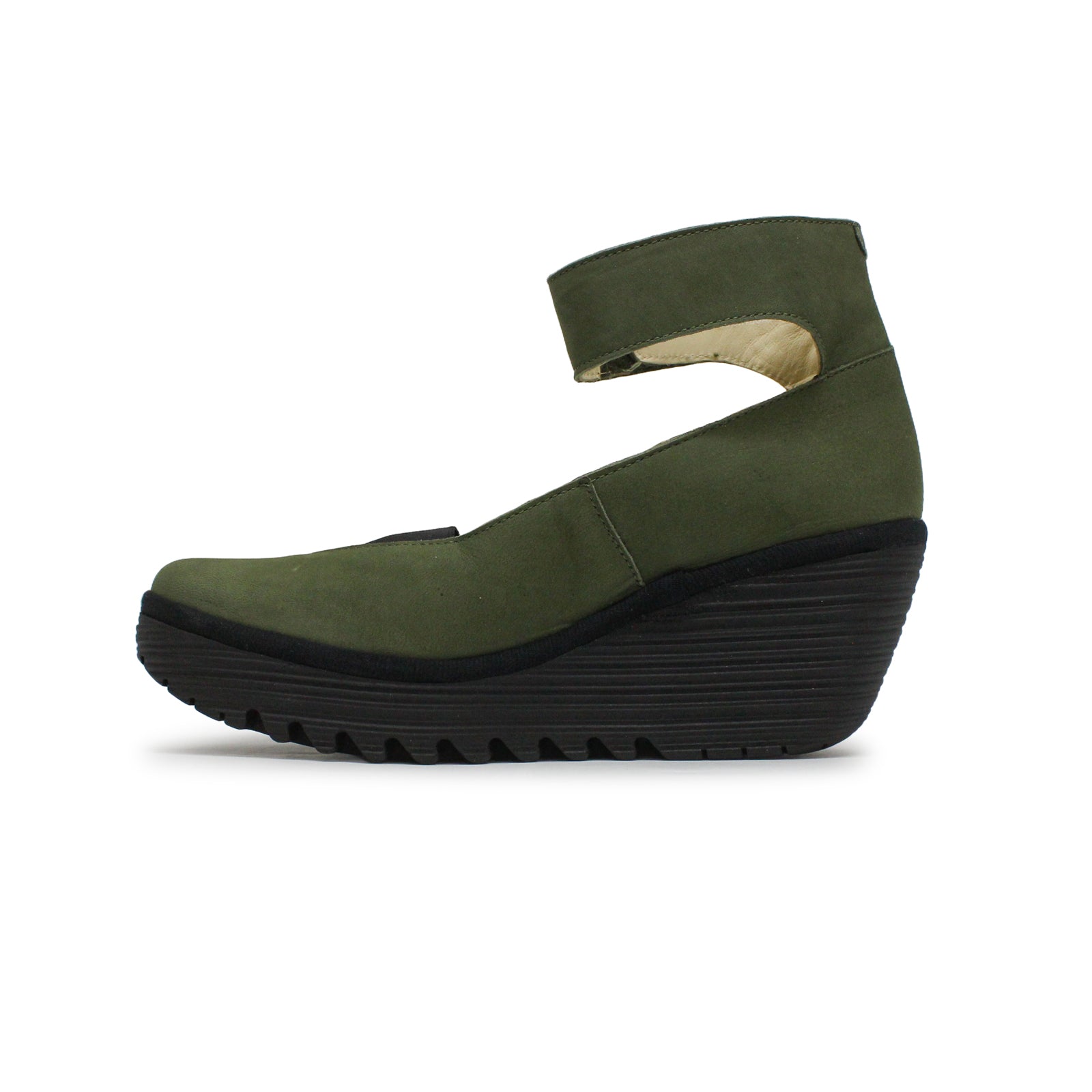 Fly London YOUS529FLY Cupido Leather Womens Shoes#color_military