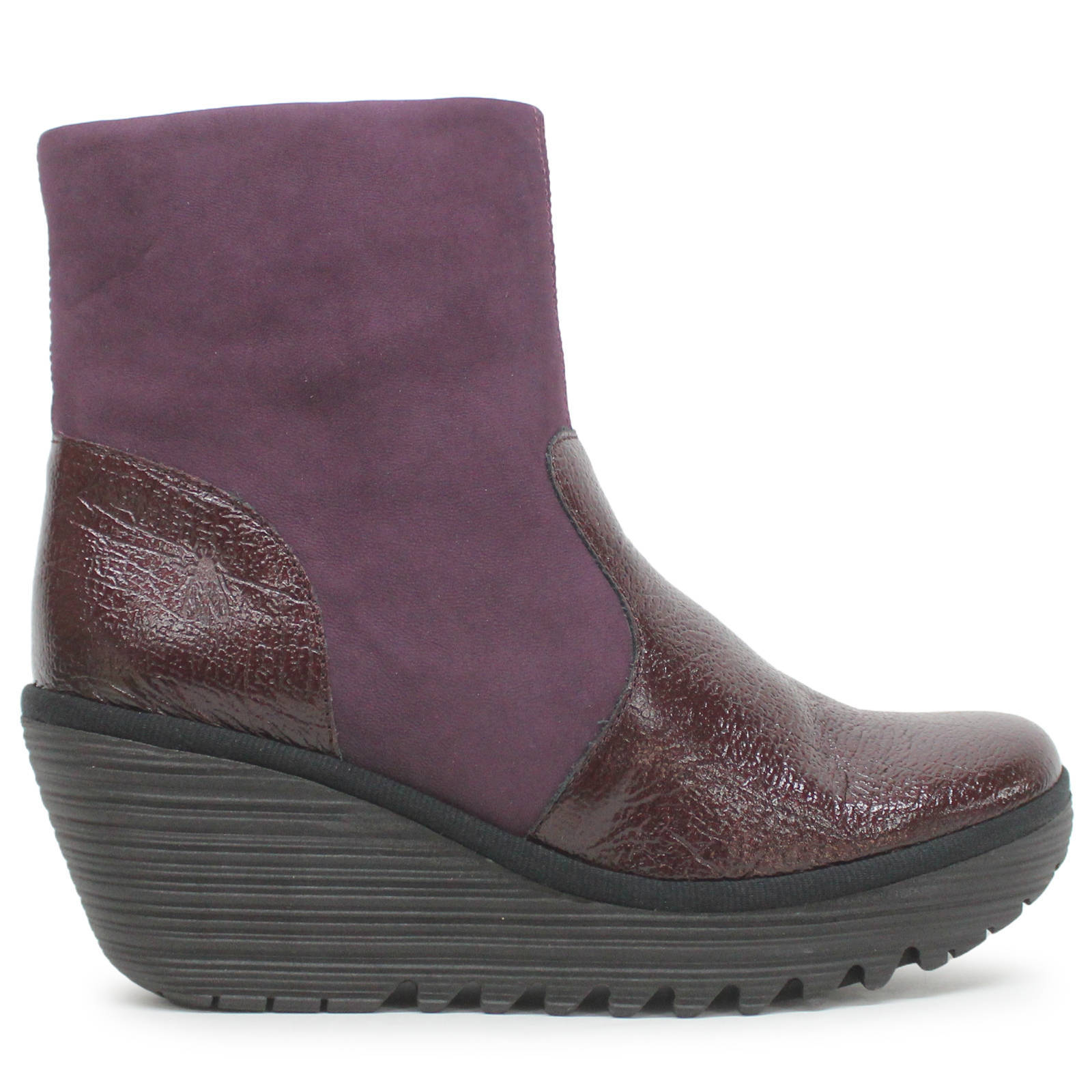 Fly London YUXI506FLY Rock Cupido Leather Womens Boots#color_burgundy wine