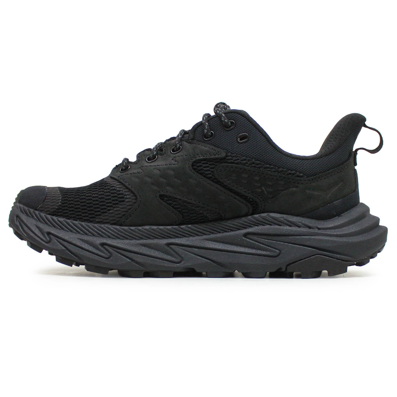 Hoka Anacapa 2 Low GTX Nubuck Textile Kids Trainers#color_black black