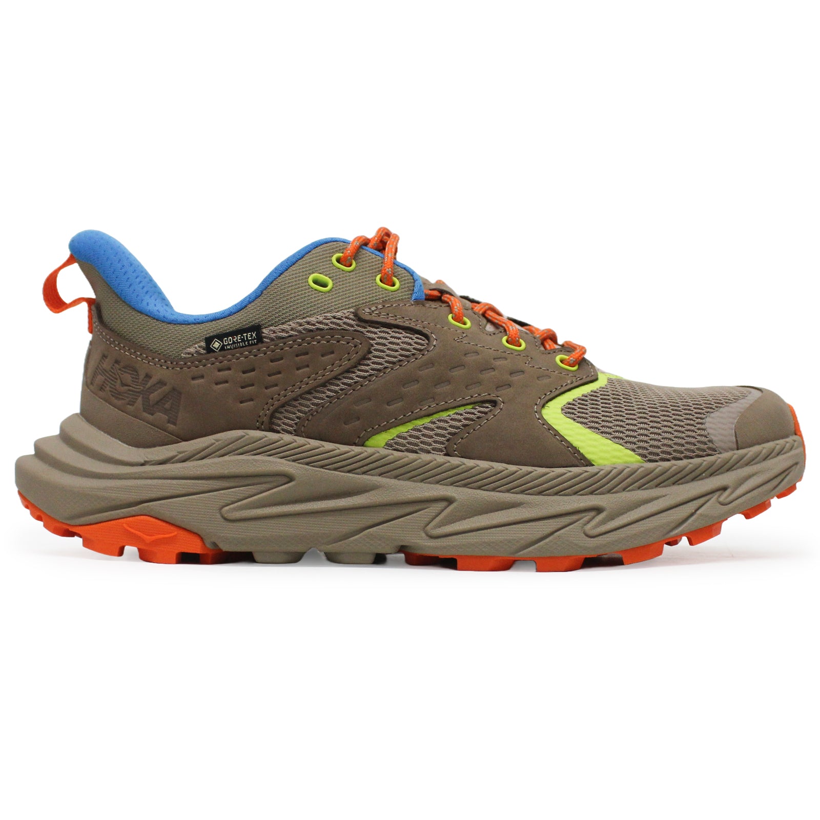 Hoka Anacapa 2 Low GTX Nubuck Textile Kids Trainers#color_dune vibrant orange