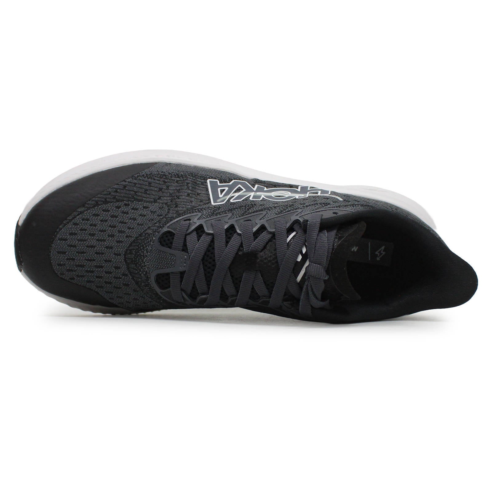 Hoka Mach 6 Textile Synthetic Kids Trainers#color_black white