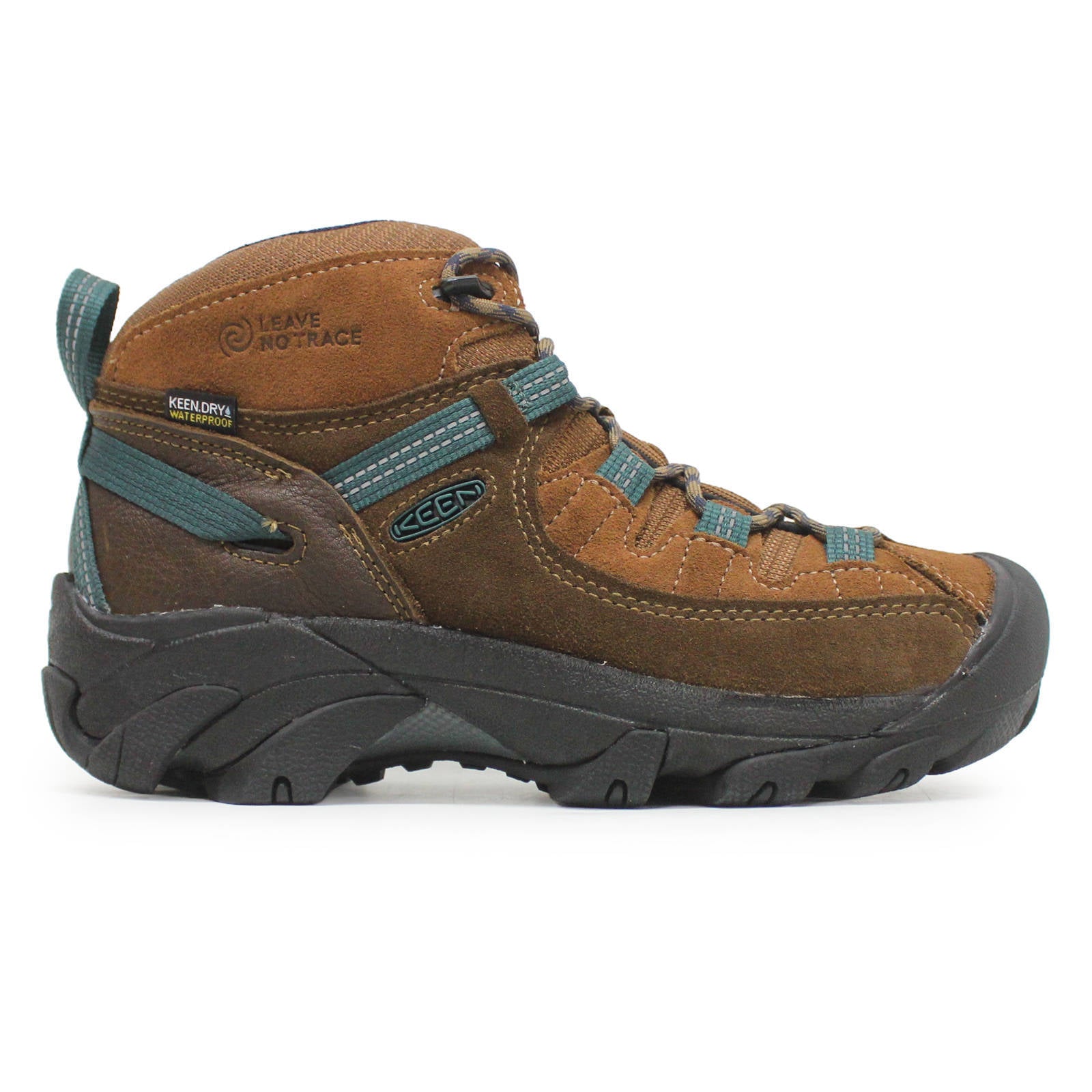 Keen Targhee II Mid WP Leather Textile Womens Boots#color_leave no trace