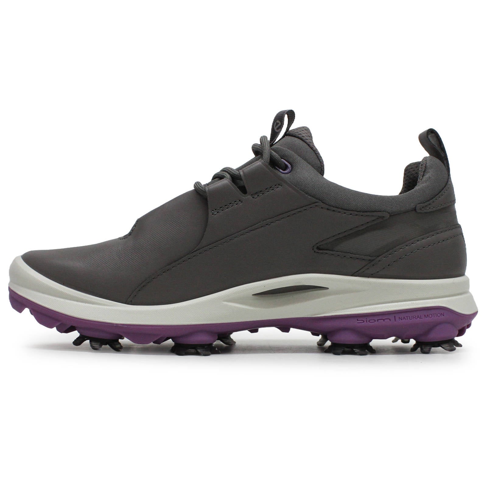 Ecco Golf Biom Tour Full Grain Leather Womens Trainers#color_steel