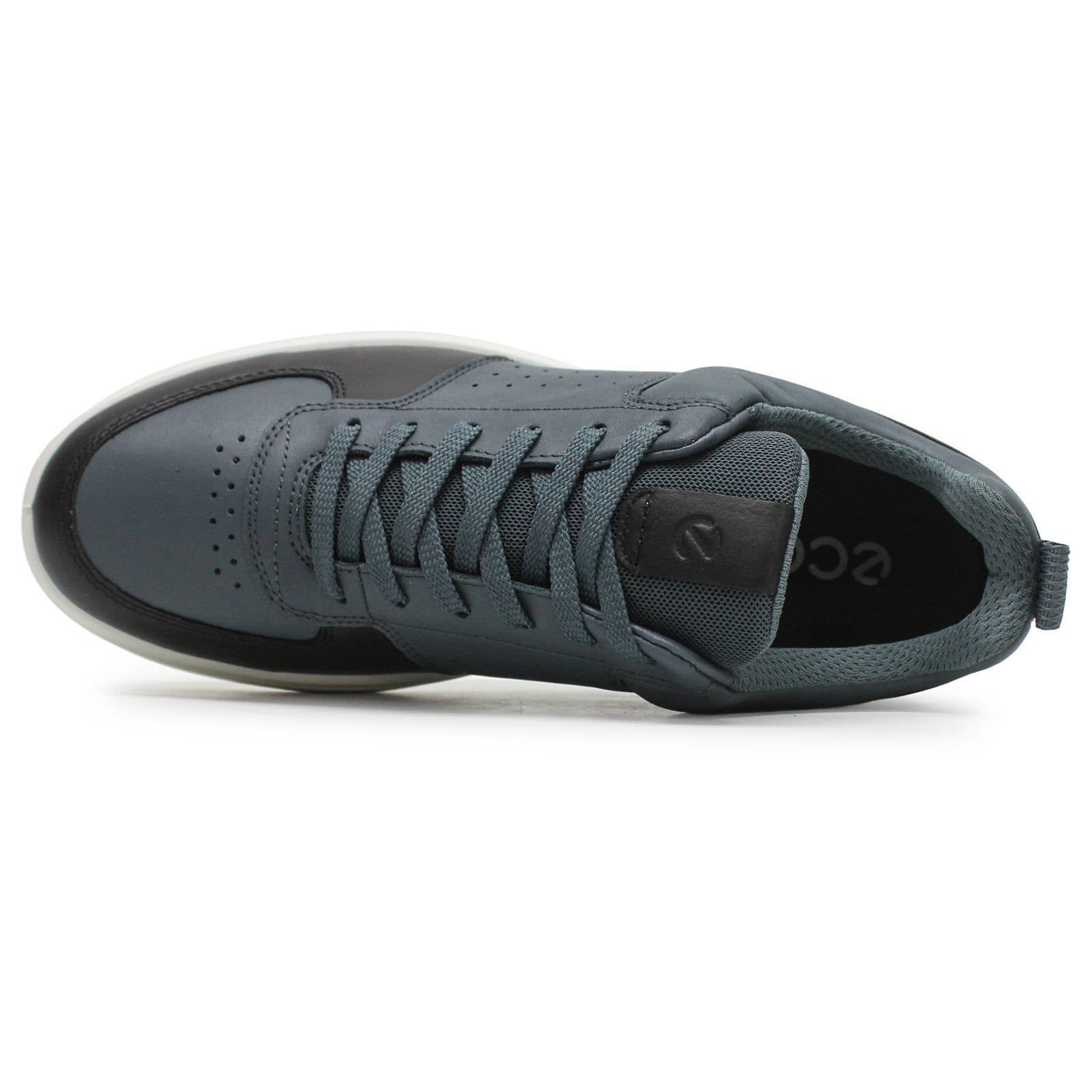 Ecco Golf Street 720 Full Grain Leather Mens Trainers#color_pavement black