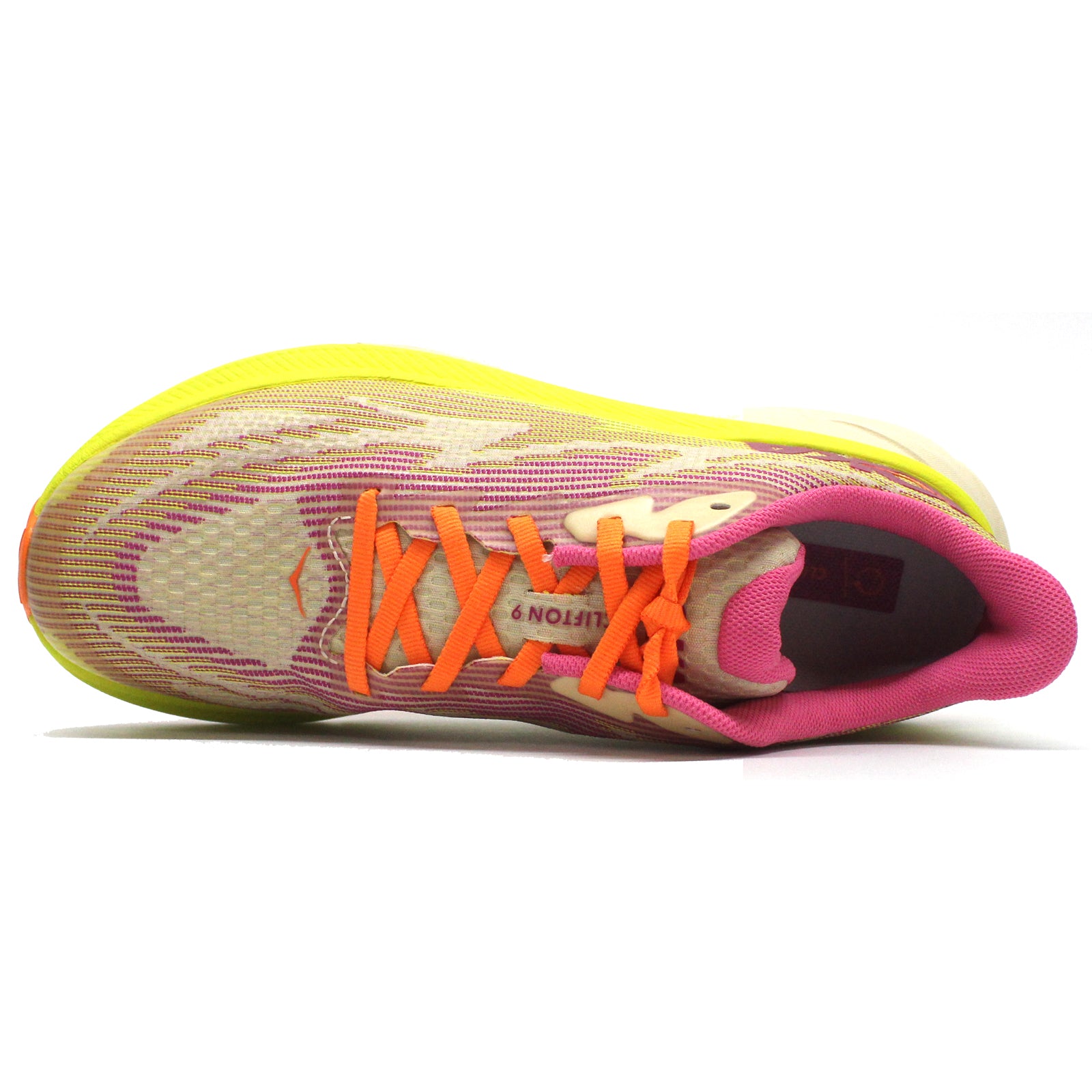 Hoka Clifton 9 Textile Synthetic Kids Trainers#color_fuchsia vanilla