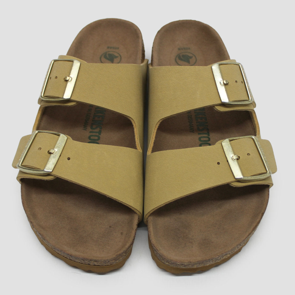 Birkenstock Arizona Vegan Latte Cream Birko-Flor Nubuck Unisex Sandals - UK 5