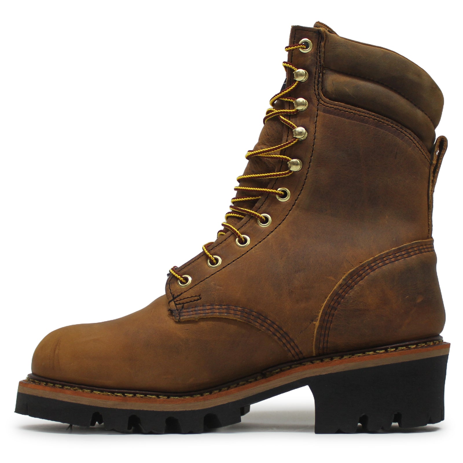 Thorogood 9" Logger Leather Mens Boots#color_trail crazyhorse