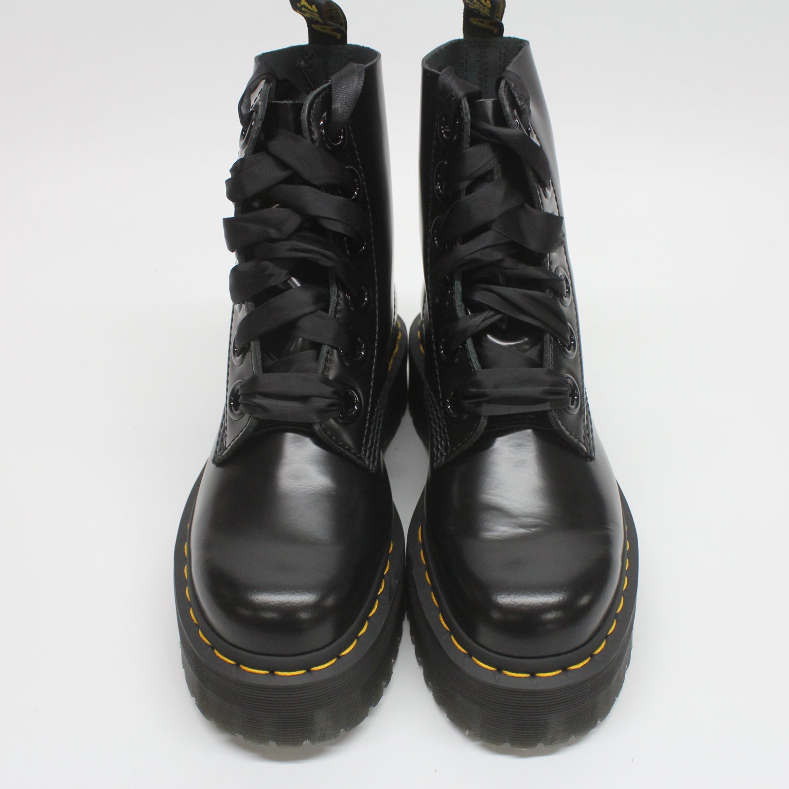 Dr. Martens Molly 24861001 Buttero Leather Womens Boots - Black - 5#color_black