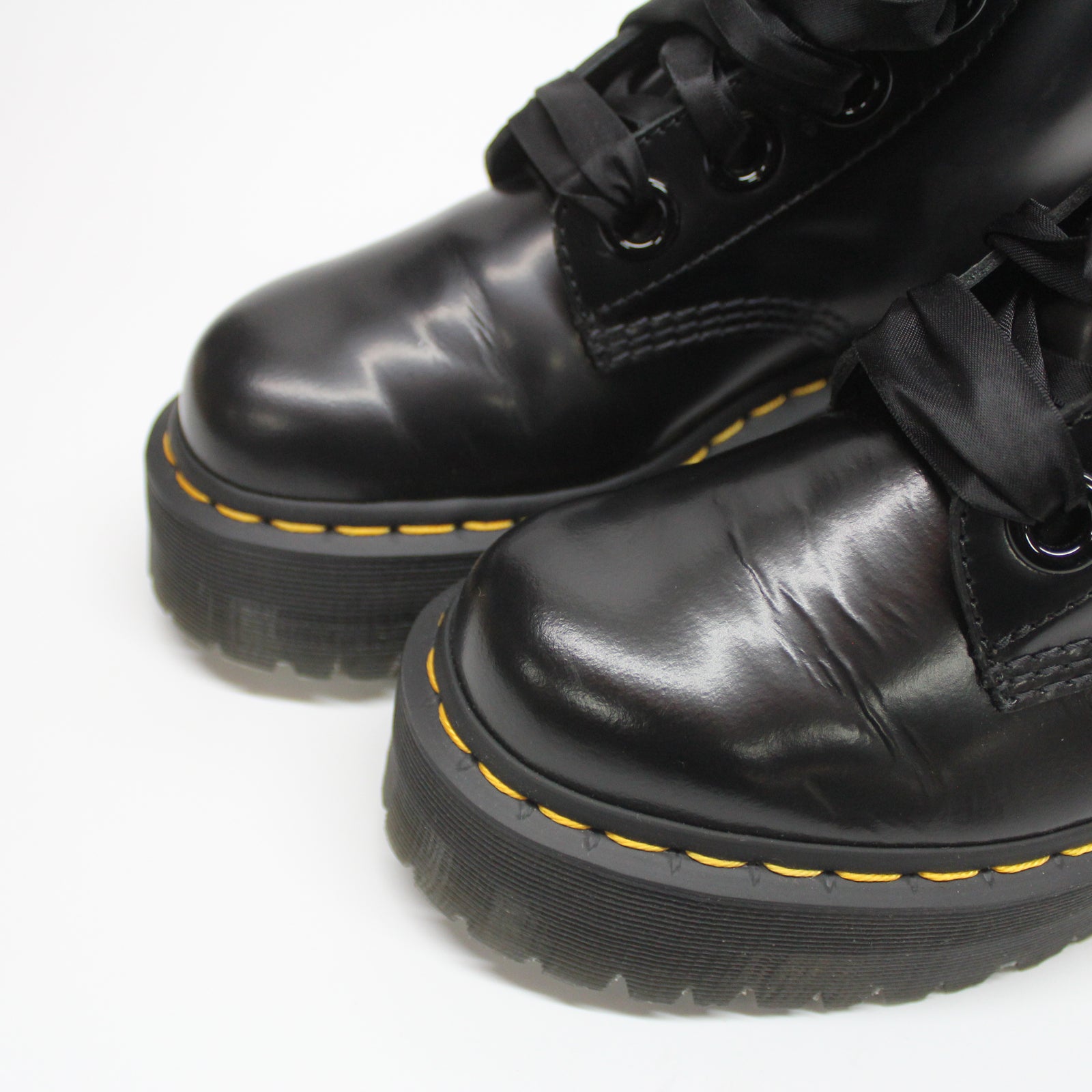 Dr. Martens Molly 24861001 Buttero Leather Womens Boots - Black - 6#color_black